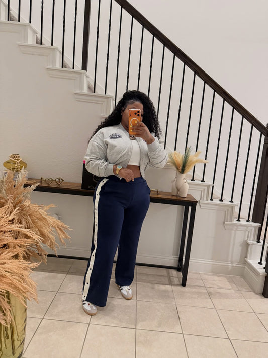 Button down jogger set